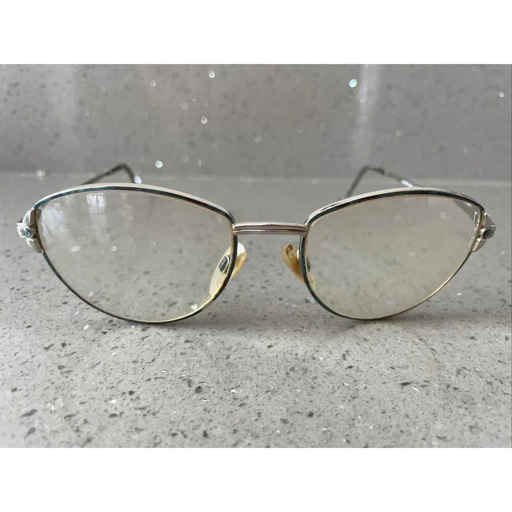 Luxottica Jody Bluegreen Italy FRAMES ONLY 54-18-135 Glasses full rim vintage